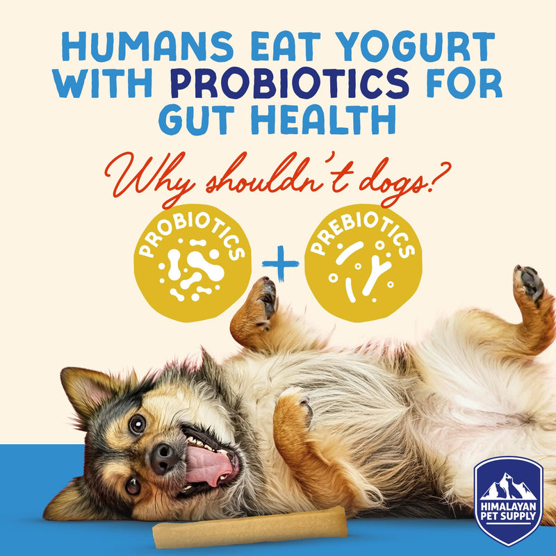Himalayan Dog Chew Yogurt Sticks, Yogurt, Dog Treats with Prebiotics, Probiotics & Protein, Digestive Support, Lactose & Gluten Free, Natural Dog Treat for All Breeds, Made in America, 4pk 4.8 Ounce (Pack of 4) - PawsPlanet Australia