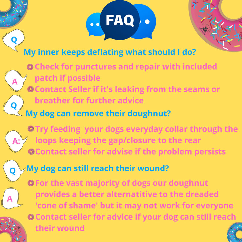 Dog Donut Collar | Great Alternative to a Traditional Dog Cone or a Soft Dog Cone Collar | Our Inflatable Dog Cone is an Excellent Cone for Dogs after Surgery | Dog Cones for Large Dogs (Blue) Blue - PawsPlanet Australia