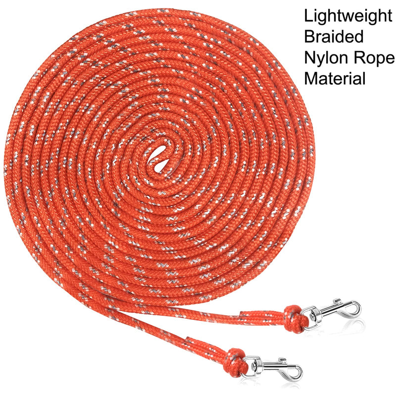 Rypet Reflective Cat Long Leash - 15 FT Escape Proof Walking Leads Yard Long Leash Durable Safe Personalized Extender Leashes Traning Play Outdoor for Kitten, Puppy, Rabbit and Small Animals Orange - PawsPlanet Australia