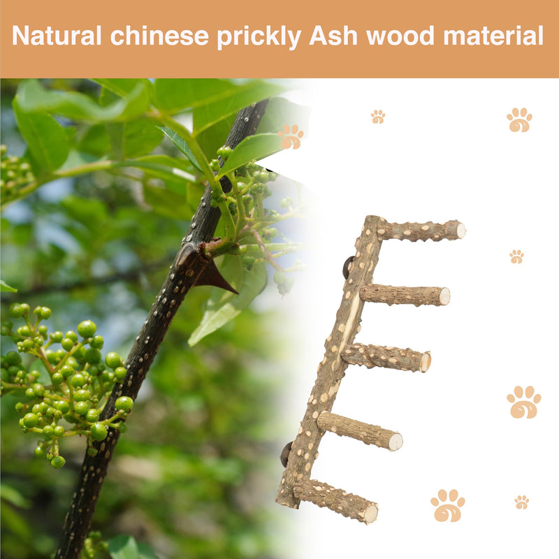 Bird Ladder Perch for Cage - Natural Wooden Bridge, Exercise Stands for Parrot Climbing - Pet Training Ladders - Hanging Playground -Toys for Parakeet, Cockatiel, Conures, Lovebirds, Budgie - PawsPlanet Australia