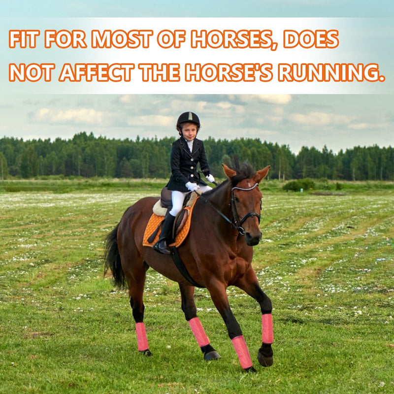 Set of 8 Breathable Mesh Horse Boots Mesh Fly Boots for Horse Loose Fitting Horse Fly Boots for Non-Slip Reduce-Stomping Preventing Flies and Mosquitoes Bites (Pink and Blue) - PawsPlanet Australia
