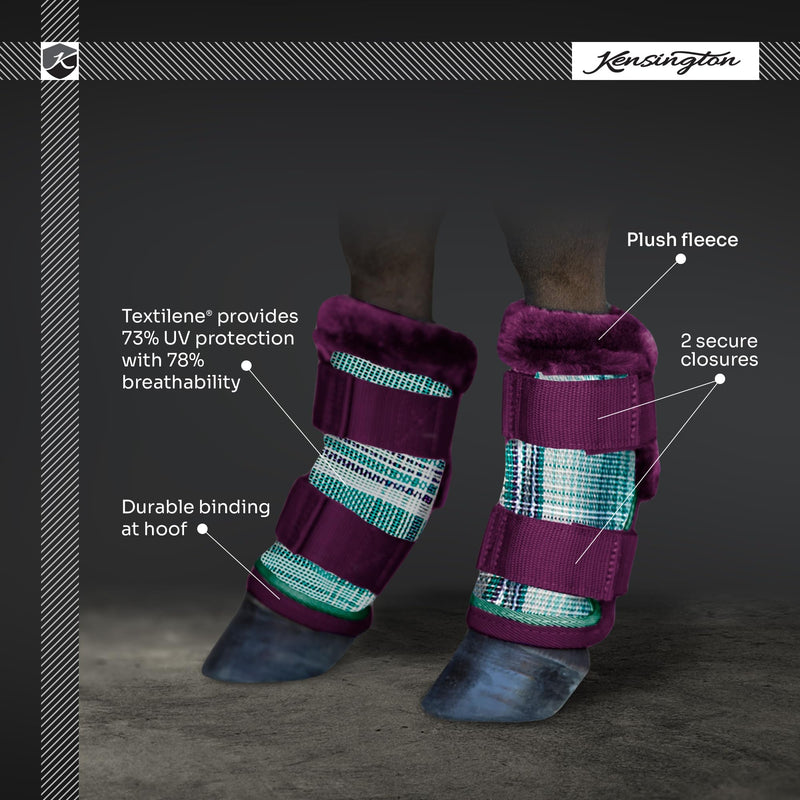 Kensington KPP Miniature Horse Fly Boots - Fly Pony Horse Boots Perfect for Equine Leg Wraps and Maximum Horse Fly Protection 2017-Lavender Mint - PawsPlanet Australia