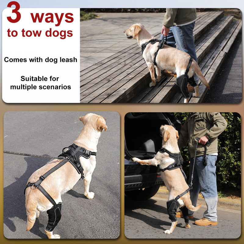 Dog Joint Knee Metal Hip Brace Support Full Body Stabilize Joints Suitable for 4 Limbs with Puppy Hip Traction Rope Extra Large Sizes XL