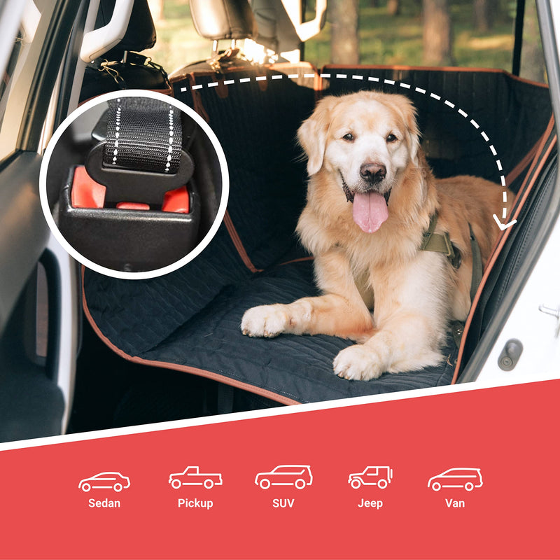 Owleys Dog Seat Belt for Car - Dog Seatbelt Harness for Car - Safety Car Leash for Dogs - Adjustable Dog Car Belt for Small Large & Medium Pets Black Black Seat Belt - PawsPlanet Australia