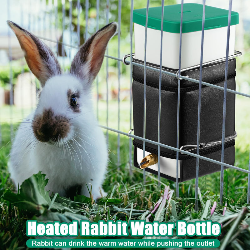 Saillong 1 Pack Rabbit Water Bottle, 32 oz No Drip Heated Water Bottle for Rabbits, Hamster, Guinea Pigs, Ferrets, Birds, Mouse, Cockatiel, Rats, Other Small Animal Pet No Leak No Mess Mount Drinker - PawsPlanet Australia