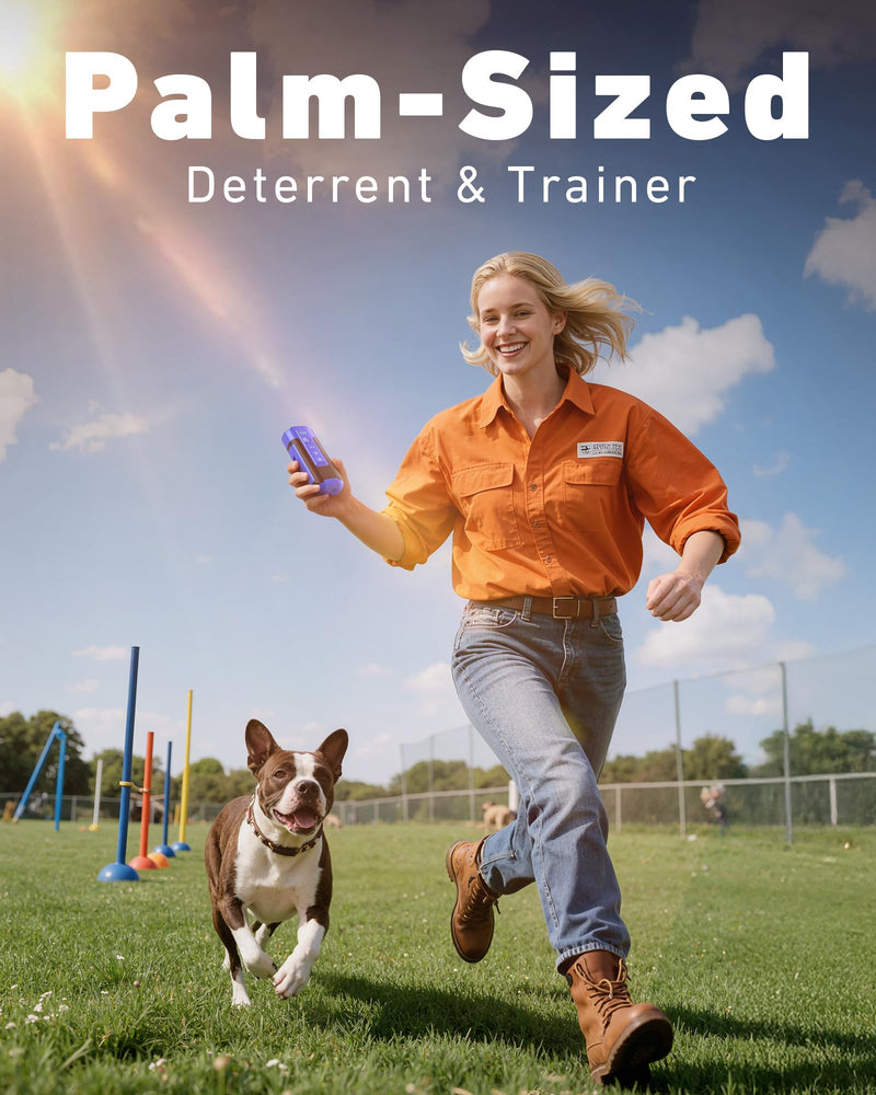 Dog Bark Deterrent Devices-Ultrasonic Anti Barking Device for Dogs with 50ft Range, Rechargeable No Barking Device for Own or Neighbor's Dogs, Portable Safe for Dogs/Humans | Indoor/Outdoor Use-Blue Blue