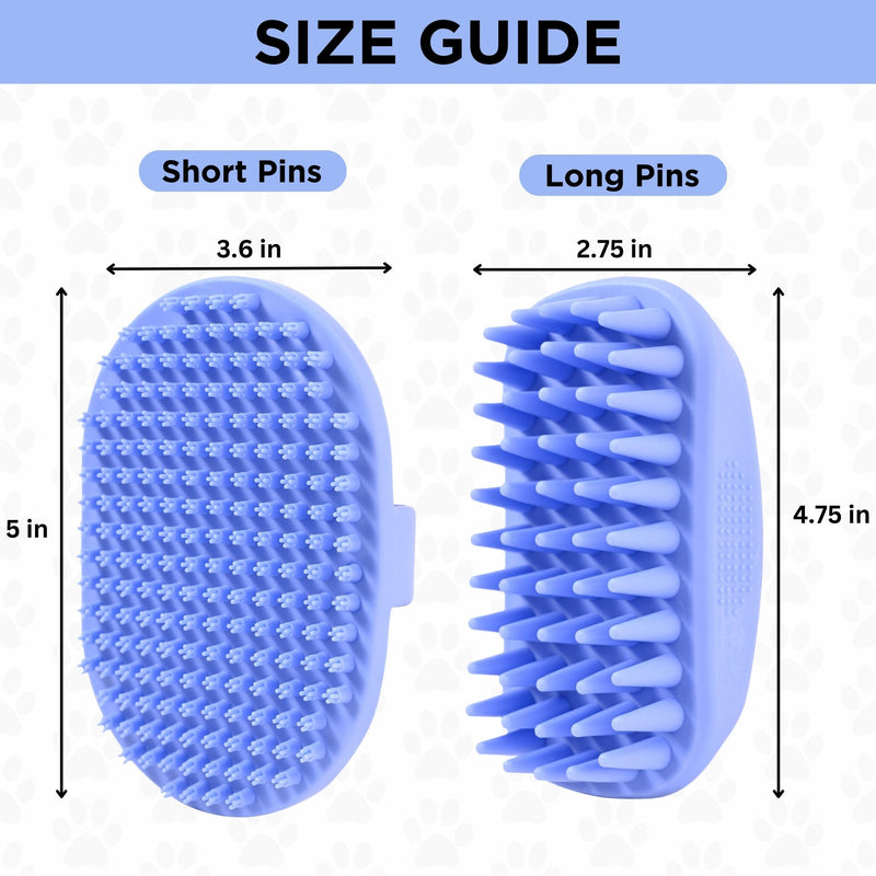 We Love Doodles Dog Slicker Brush and Dog Bath Brush | Grooming Brush | Detangler for Matted Hair | Removes Tangles & Matts | Shower Scrubbing & Soothing Massage | Ideal for Long & Short Haired Pets