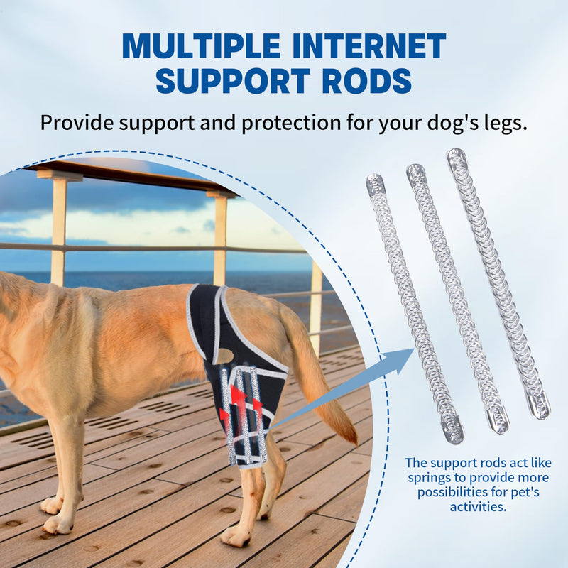 Dog Knee Brace for Torn Acl Hind Leg - Protect Dog's Joints,Adjustable Front Back Leg Support Bracket for Warmth and Support, Four Leg Universal Dog Knee Brace,XS.