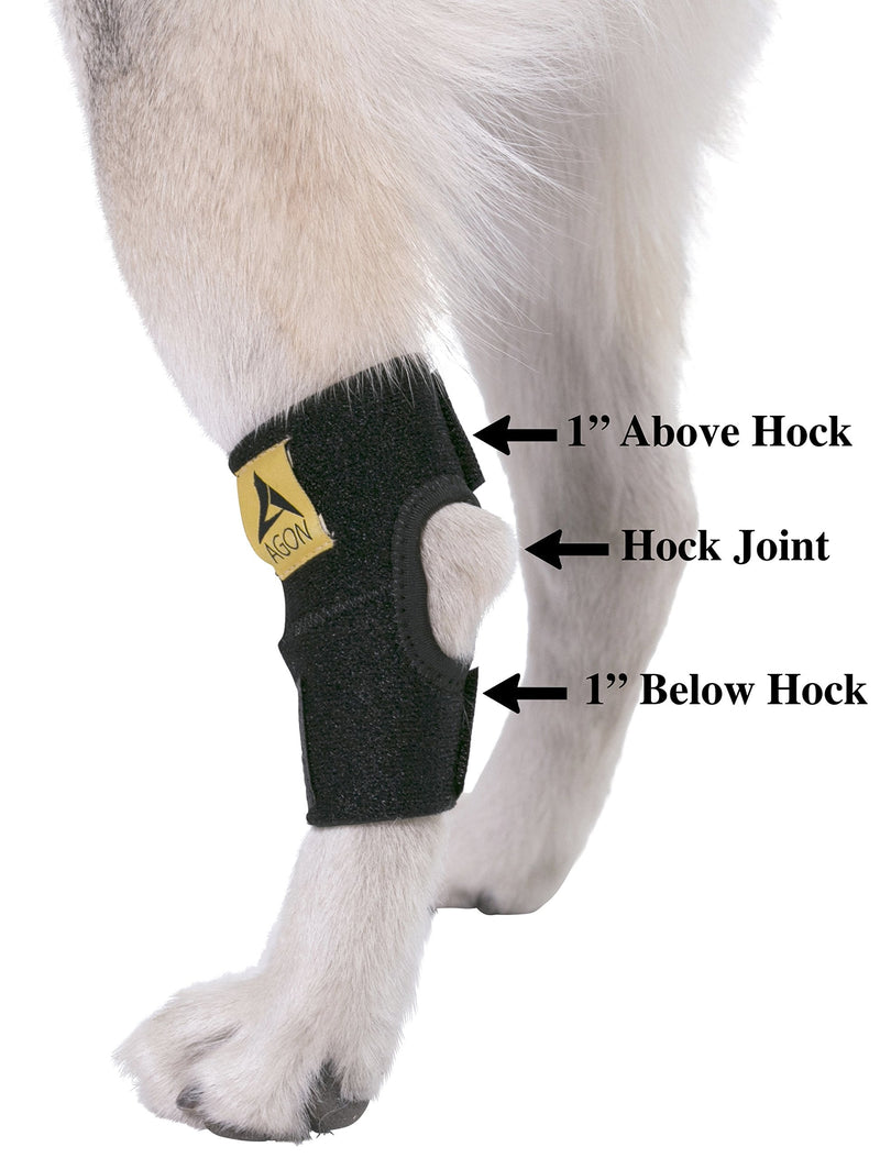 Agon® Dog Leg Braces For Back Leg wrap hock compression protects wounds and helps heal hind legs rear ankle joint, preventing injuries, sprains providing stability for dogs, canines arthritis (Medium) Medium (Pack of 1) - PawsPlanet Australia