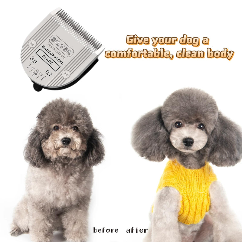 Adjustable 5 in 1 Replacement Blades Compatible with WAHL Bravura .Chromado，Creativa，Figura Dog Clippers for Dogs Grooming(1 Pc) 1 Pack Silver - PawsPlanet Australia