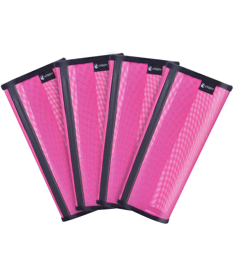Pony/Donkey Fly Boots Set of 4, Breathable Mesh Protectores para Caballos, Indoor & Outdoor UV Protective Leg Boots for Turnout, Lightweight Fly Protection for Horse Legs（Small, Pink small(10~13 HH pony/donkey)