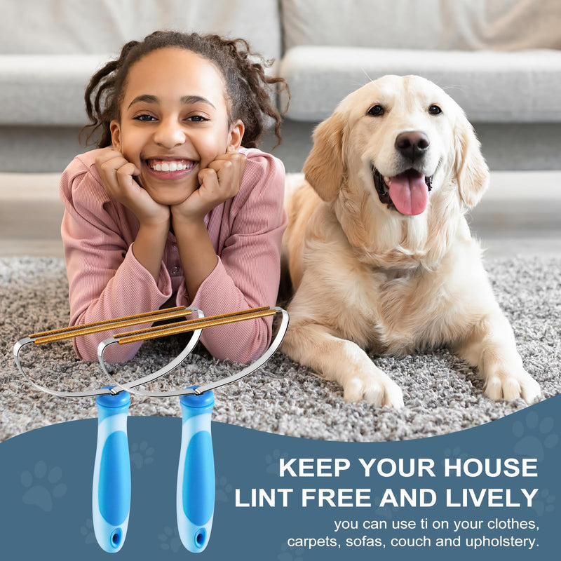 Newest Pet Hair Remover, 2 Pack Dog Cat Hair Remover, Lint Cleaner, Deep Cleaning, Portable Fur Removal Tool for Carpet, Car Mat, Couch, Pet Bed, Rug - PawsPlanet Australia