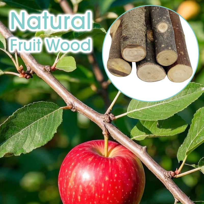 BNOSDM Sugar Glider Toy Natural Fruitwood Perch Stand Squirrel Hanging Wooden Climbing Pole Hamster Paw Grinding Perch Small Animal Cage Accessories for Chinchillas Rats Gerbil Natural Applewood - PawsPlanet Australia