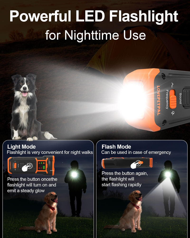 2025 Dog Training Bark Deterrent Device, Anti-Barking Device with HD Display and LED Flashlight for Dogs, Stop Bad Behavior Without Yelling or Swatting, Ultrasonic Stopper Alternative to Shock Collar - PawsPlanet Australia