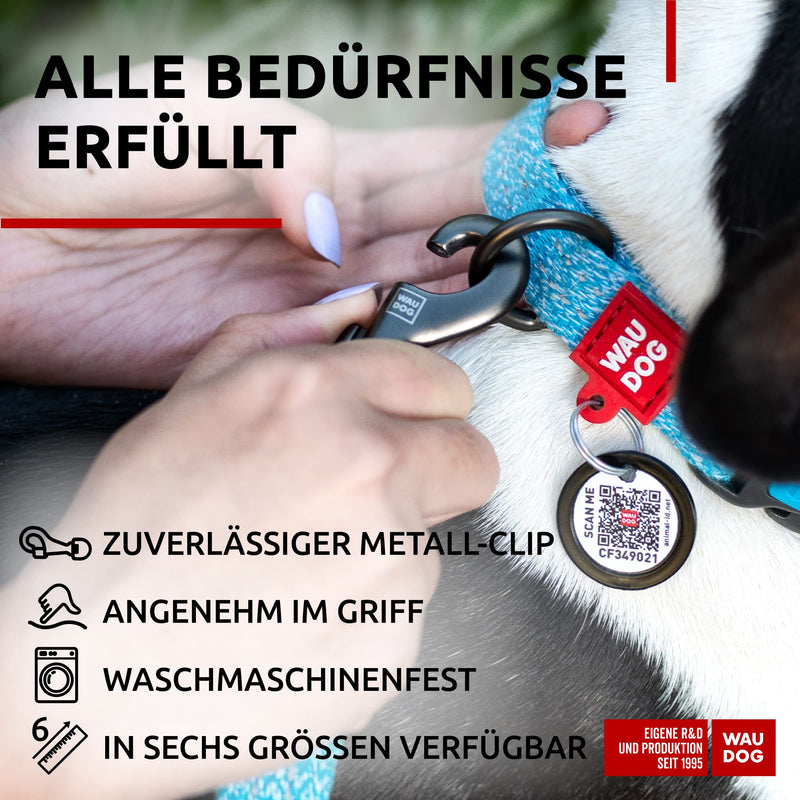 Recycled Cotton Eco-Friendly Collar & Leash for Small, Medium & Large Dogs - Reflective, Strong & Adjustable for All Breeds blue 150 cm Länge, 15 mm Breite - PawsPlanet Australia