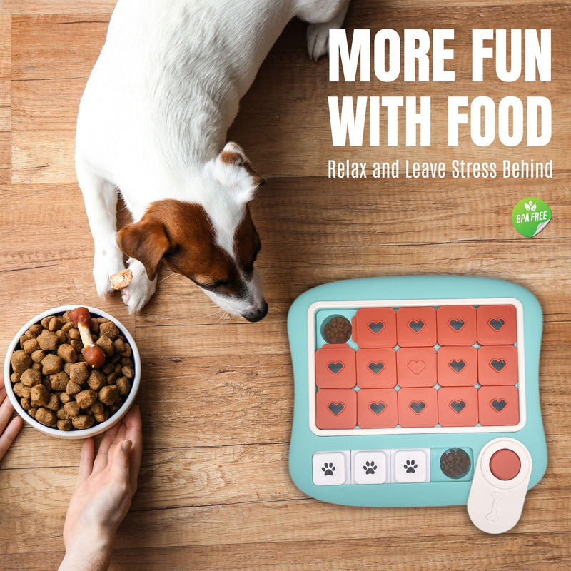 Dog Puzzles for Smart Dogs,Level 3 Interactive Dog Treat Puzzle for Iq Training, Dog Puzzle Toy for Large Medium Small Dogs with Squeaky Dog Button Design - PawsPlanet Australia