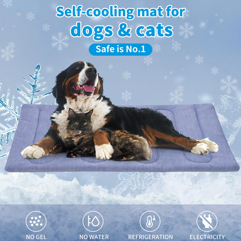 Cooling Mat for Large Dogs - Double-Sided Waterproof & Cool, Q-MAX>0.47, Portable Dog Cooling Mat for Summer. (XL (44''x32'') XL (44''x32'') - PawsPlanet Australia