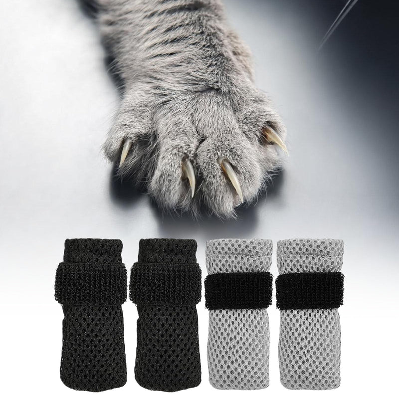 8 pieces of polyester cat paw protectors to prevent scratches and keep paws warm, pet grooming supplies, cat shoes for walking