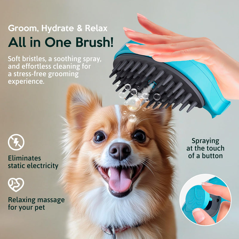 Cat Steam Brush for Shedding Pets 3 in 1 Function, Spritz Defur Comb for Kittens, Steamy Hair Rake for Long-Haired Dogs, Steamer Brush for Massage, Grooming and Removing Loose Hair PINK - PawsPlanet Australia