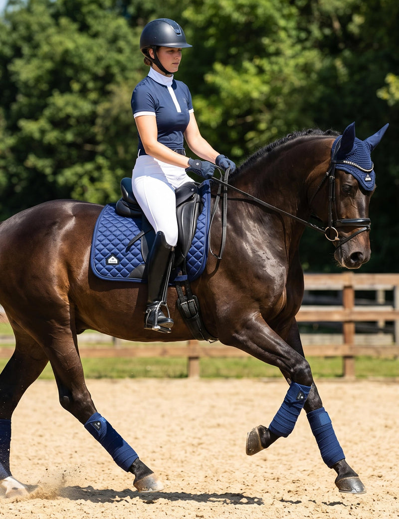 FitsT4 Sports Horse Polo Wraps 3.1m Soft Fleece Equestrian Leg Protection 4 Pack with Package Navy