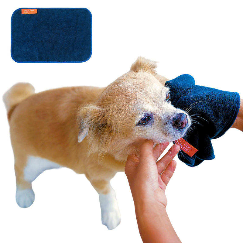 Pet Towel for Drying Dogs Face and Mouth – Ultra-Soft Microfiber, Super Absorbent, Quick Dry and Machine Washable, Must Have for Pets Drool, Spill, Dirt, Eye – Hand Size, Blue, 7.8x12.5in - PawsPlanet Australia