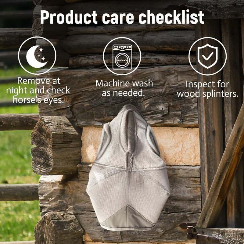 Raelitego Horse Fly Mask, Adjustable Fly Masks for Horses Without Ears, UV Protection from Insect Pests Comfort Mesh Without Nose Average Size Horses Accessories (L) L