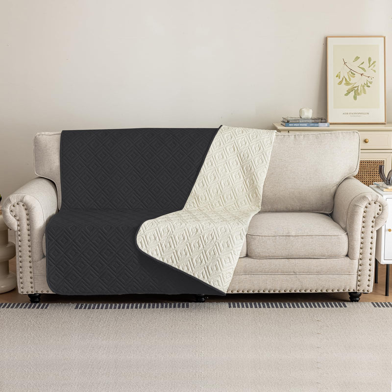 2026 Waterproof Bed Sofa Blanket (52"x82") Comfy Couch Sofa Mat for Dog Pets with Anti-Slip Back, Universal Incontinence Lightweight Liner Pad for Furniture Car Picnic etc Durable Washable, Black 52x82 Inch - PawsPlanet Australia