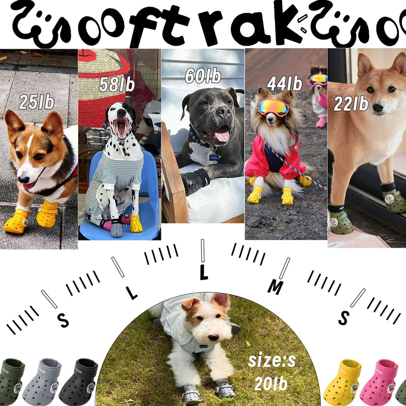 Dog Shoes Breathable Dog Shoe for Hot Pavement, Dog Booties and Paw Protectors, Non-Slip Waterproof Dog Sandals Boots (Pink, L: (3.1’’x2.5'')(L*W)) Pink L: (3.1’’x2.5'')(L*W)