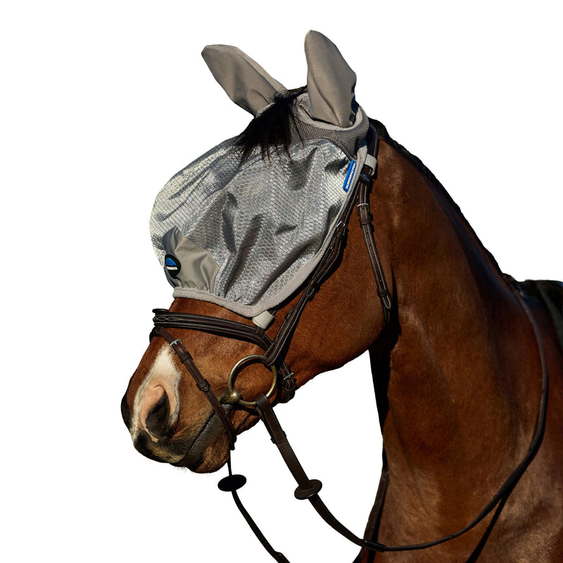 WeatherBeeta ComFiTec Hexi Shield Ride On Fly Mask, Silver, Large L