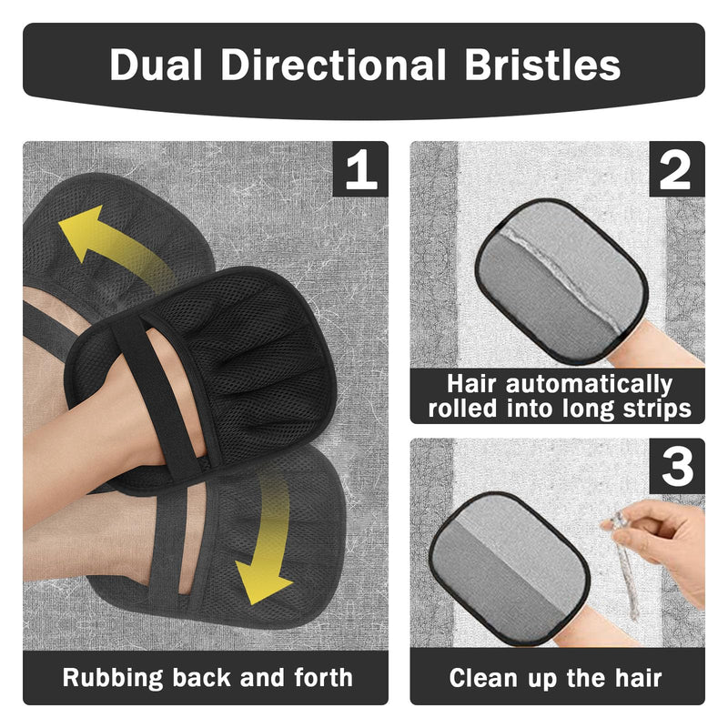 3PCS Five - Finger Electrostatic Pet Hair Removal Gloves, Upgraded Reusable Animal Fur Remover for Couch, Furniture, Carpet, Curtain, Laundry, Car Seat, Ideal for Cat & Dog Grooming - PawsPlanet Australia