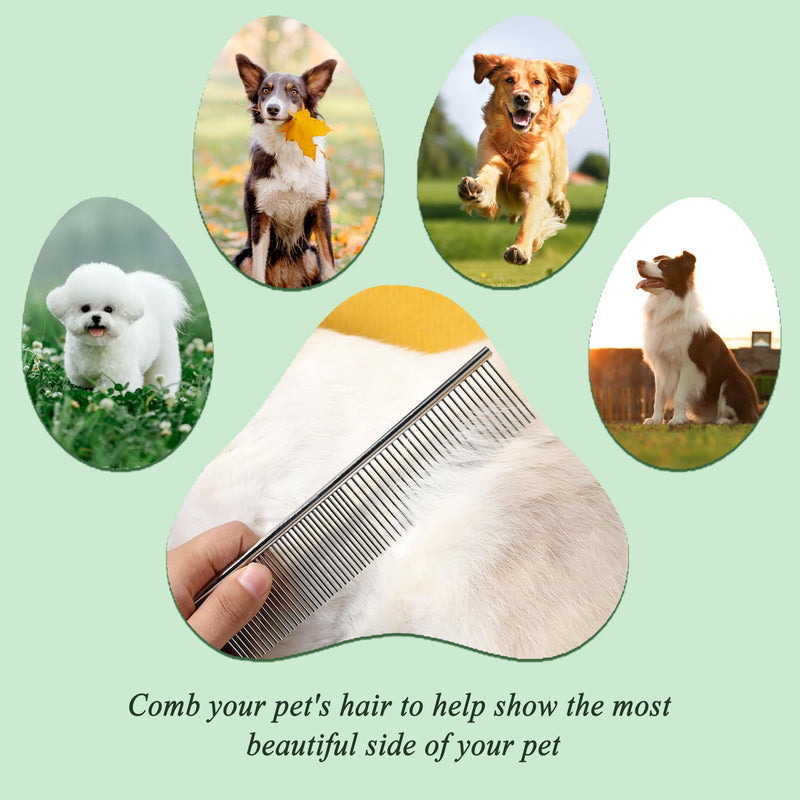 3 Pack Metal Comb For Dogs,Cat Grooming Comb,Dog Combs,Doodle Comb,Shedding Comb,For Professional Grooming Tool For Long And Short Haired Dog,Cat And Other Pets. (Large Medium Small) Large Medium Small - PawsPlanet Australia
