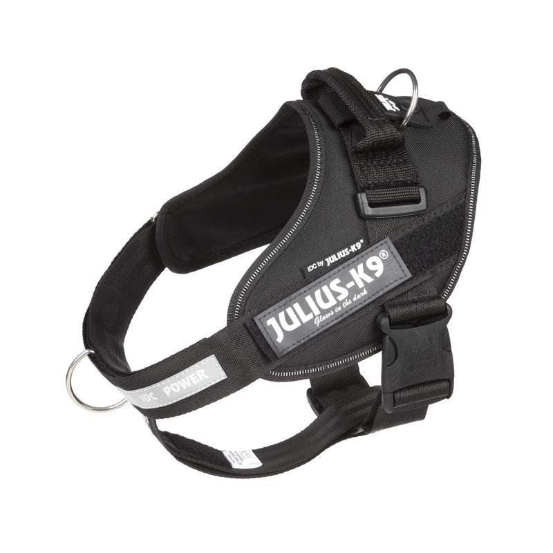 Julius-K9, IDC Powerharness, Dog Harness with Front Control Y-Belt, Black, Size: M/0 - PawsPlanet Australia