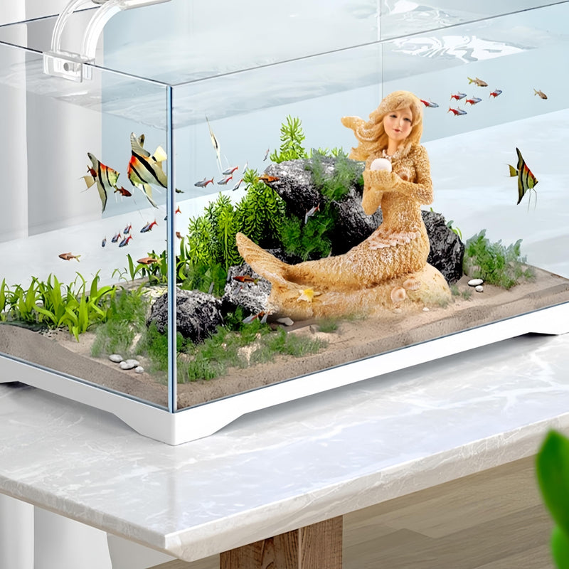 Ideal Betta Tank Accessories, Medium & Large Aquarium Fish Tank Decorations, Aquarium Decorations, Fish Tank Decorations, Craft Decorations, Mermaid Decorations, (Mermaid 3.7"x5.5"x5.5") 3.7"x5.5"x5.5" 1 - PawsPlanet Australia