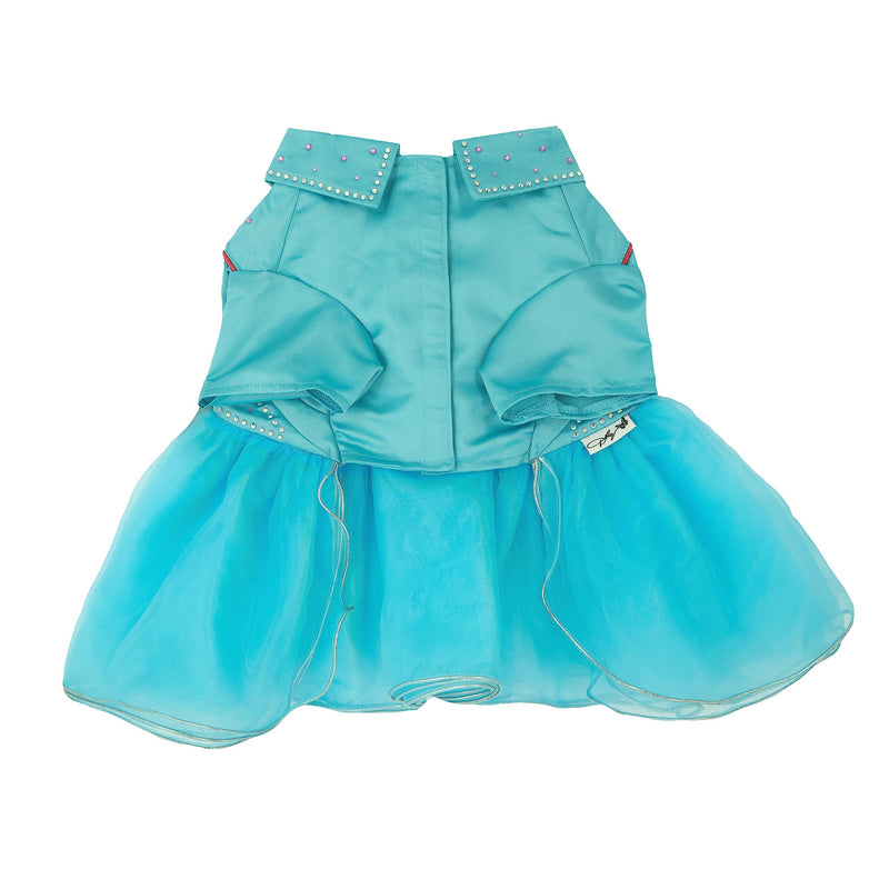 Doggy Parton Western Rhinestone Tutu Dress - XS X-Small Blue - PawsPlanet Australia