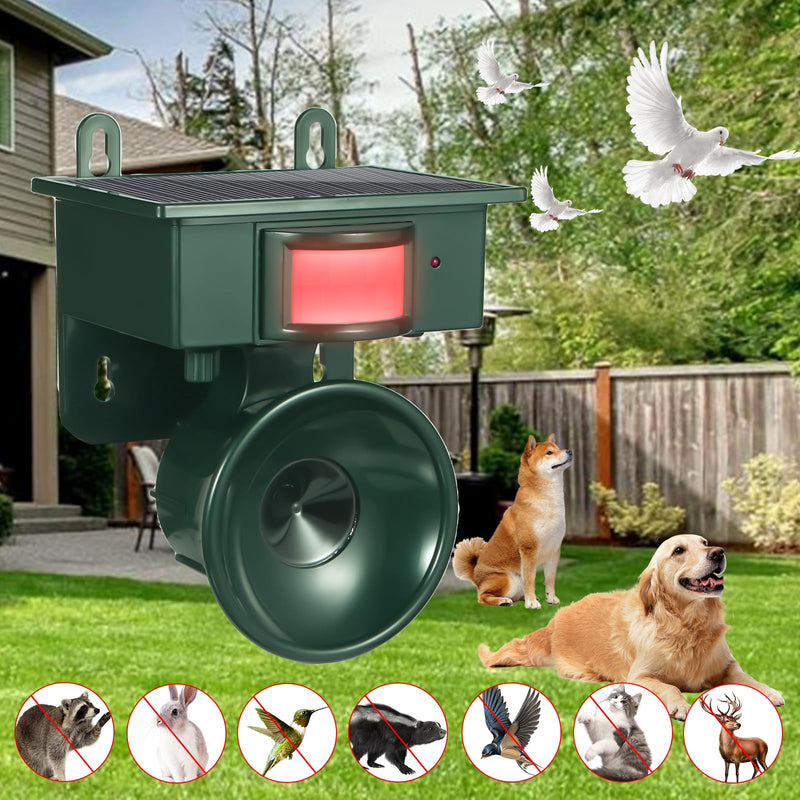 2026 New Solar Ultrasonic Bird Repellent Devices IP65 Bird Repeller Outdoor Motion Activated Bird Deterrents for Outside Pigeon Repellent Woodpecker Goose Deterrent for Rooftops Porch Patio Balconies 1 - PawsPlanet Australia
