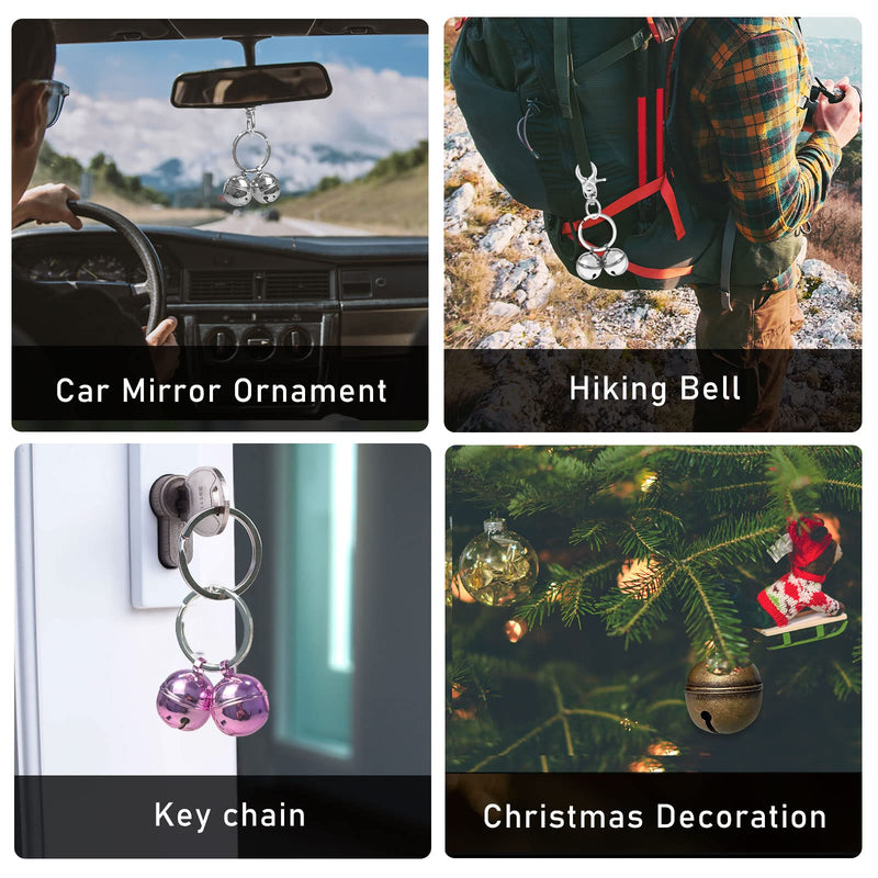 Bells for Dog Collars, Extra Loud Cat Bells & Dog Bells for Pet Tracking & Falconry, Durable Brass Collar Charms with Swivel Lobster Clasp Bronze - PawsPlanet Australia