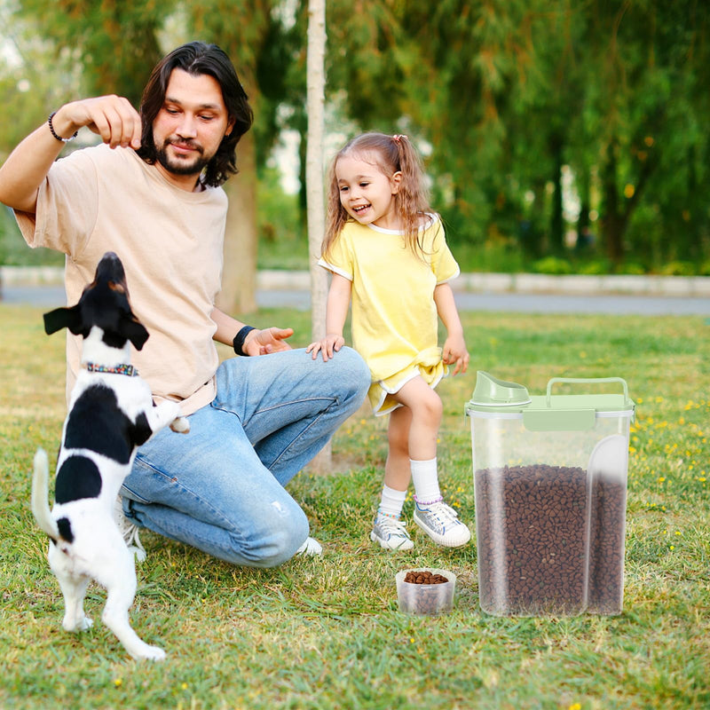 5-10Lbs Dog Food Storage Container with Upgraded Large Nozzle BPA-free, 4 Snap Seals Plastic Pet Food Storage Container with Handles are Easy to Clean and Carry - PawsPlanet Australia