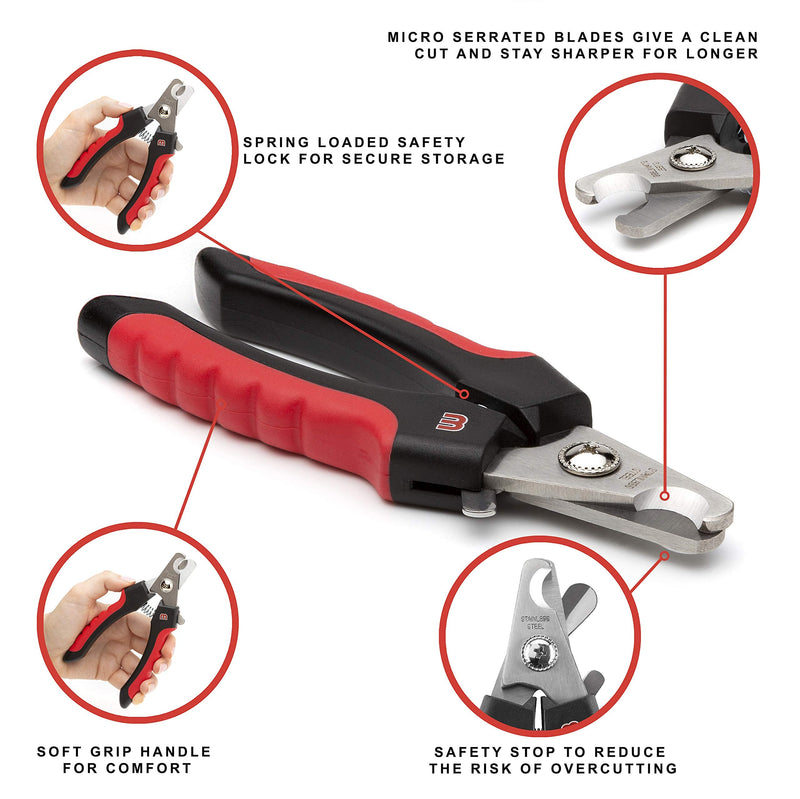 Mikki Dog, Cat Claw and Nail Clipper, Trim, Scissor for Grooming - for Large Pet Breeds - Large