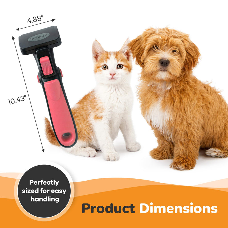 Deshedding Brush for Dogs & Cats - Pink & Medium, Short & Medium Hair Grooming Tool, Dog Deshedding Brush, Cat Deshedding Brush, Deshedding Dog Brush Short Hair, Lightweight Pet Hair Remover. - PawsPlanet Australia