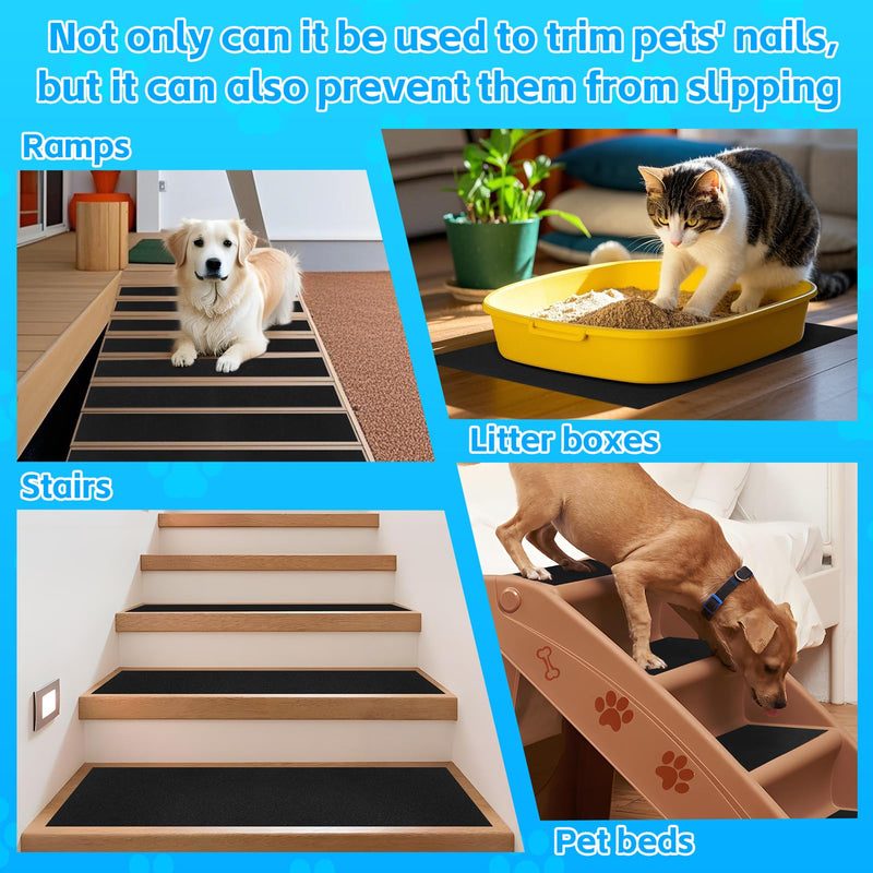 Pet Nail Self Adhesive Replacement Emery Paper, Eases Dog Nail Trimming Anxiety, Suitable for Doors and Walls(10in*13ft, White) 10in*13ft - PawsPlanet Australia