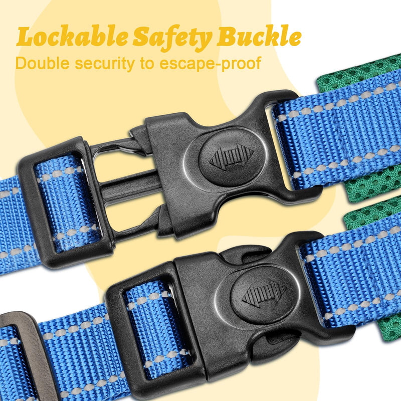 Yellow Dog Harness Escape Proof No Pull Soft Padded Lightweight Vest Medium Sized Dog - Reflective No Choke Harness with Front Clip, Adjustable Step in Breathable Mesh Harness, L Large Yellow - PawsPlanet Australia