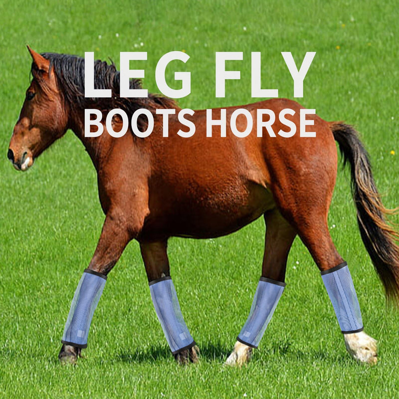 4sets Horse Leg Protective Cover Horse Leg Mosquito Protective Cover Equestrian Products Wholesale Horse Foot Protective Cover Blue green
