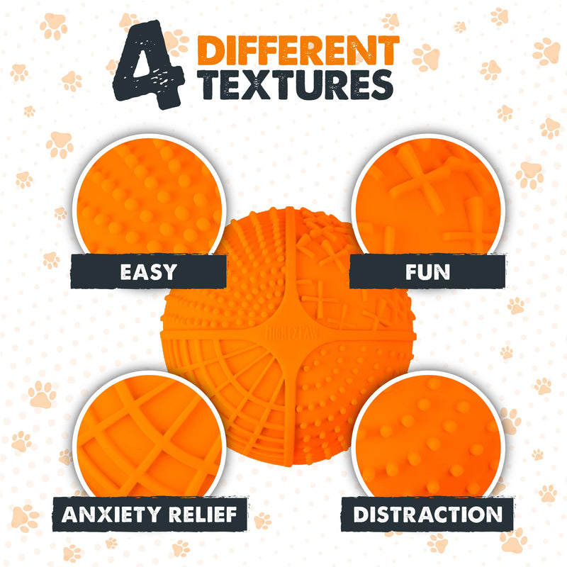 Mighty Paw Dog Slow Feeder Bowl - Interactive BPA-Free Silicone Lick Bowl for Dogs - Easy to Clean, Keeps Dogs Entertained, Provides Mental Enrichment Orange - PawsPlanet Australia