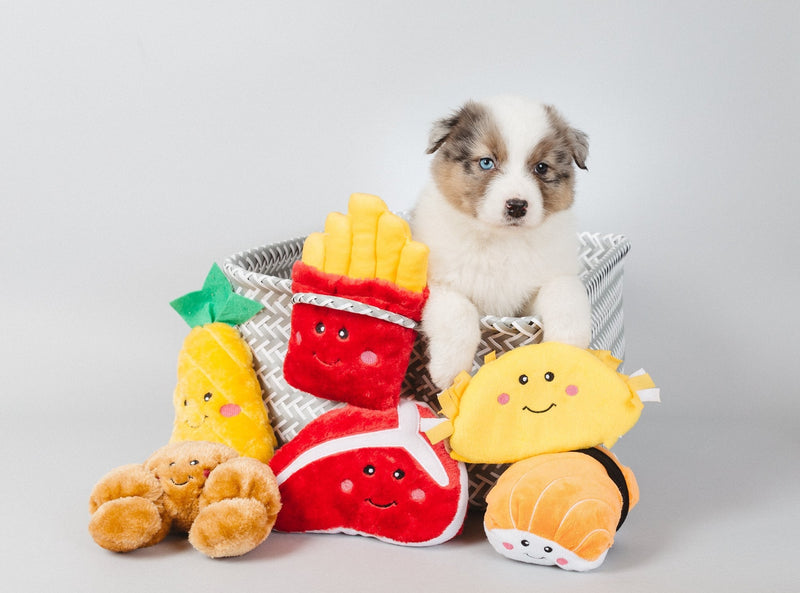 ZippyPaws - NomNomz Plush Squeaker Dog Toy for The Foodie Pup Sushi - PawsPlanet Australia