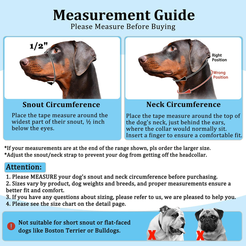 BARKLESS Dog Head Collar, No Pull Head Halter with Soft Padding, Reflective Soft Padded Snout Harness for Small and Medium Dogs Pink S (Snout Cir: 7"-10¼") - PawsPlanet Australia