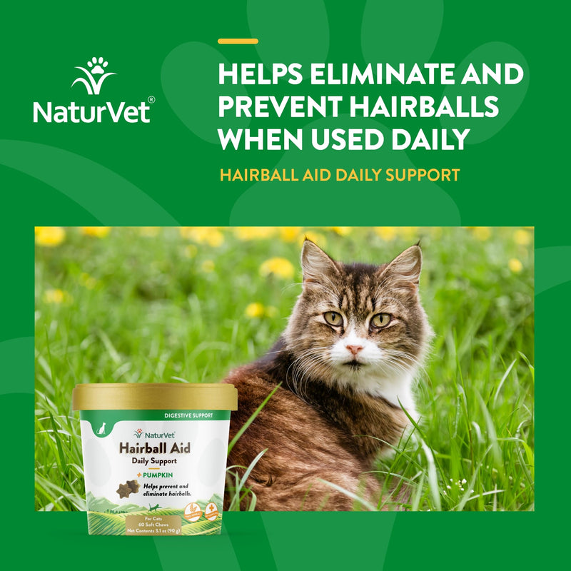 NaturVet L-Lysine Immune Support Plus Antioxidants Cat Supplement - 60 Soft Chews - Hairball Aid Supplement for Cats - 60 Soft Chews