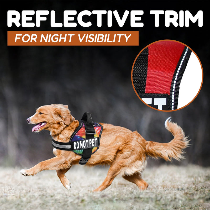 Doggie Stylz Dog Harness with DO NOT PET Patches – No Pull Service Dog Vest and Service Animal Vest for Dogs – Adjustable Gentle Leader for Dogs – Reflective, Heavy-Duty for Training and Walking Girth 19-25" Red - PawsPlanet Australia