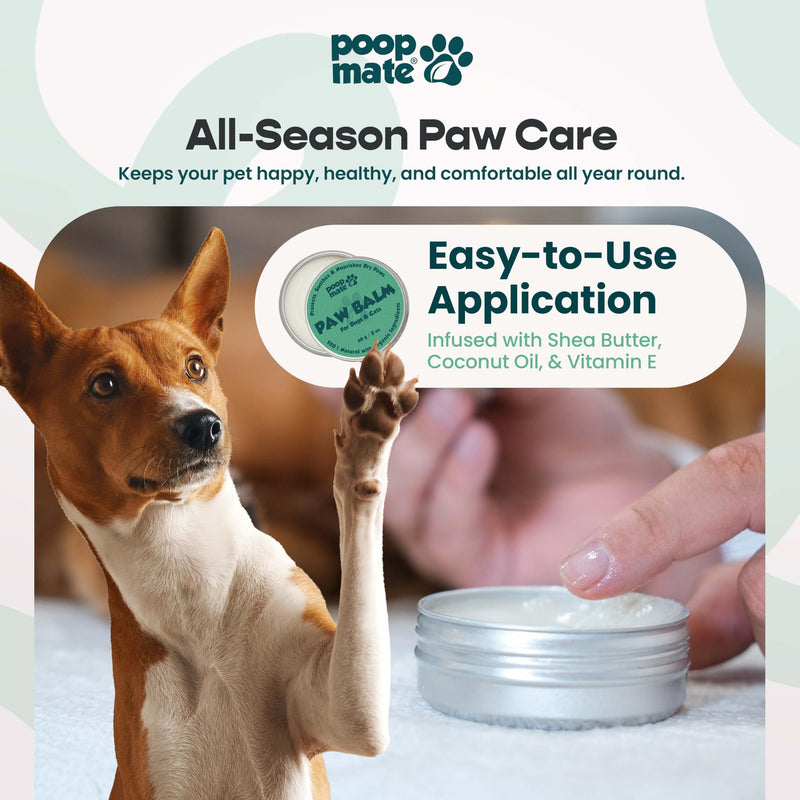 Dog Paw Balm & Nose Balm – Natural, Lick-Safe Paw Care for Dogs – Moisturizing Snout Cream with Coconut Oil, Shea Butter & Vitamin E – Protects Cracked Pads & Dry Noses – 2 oz - PawsPlanet Australia