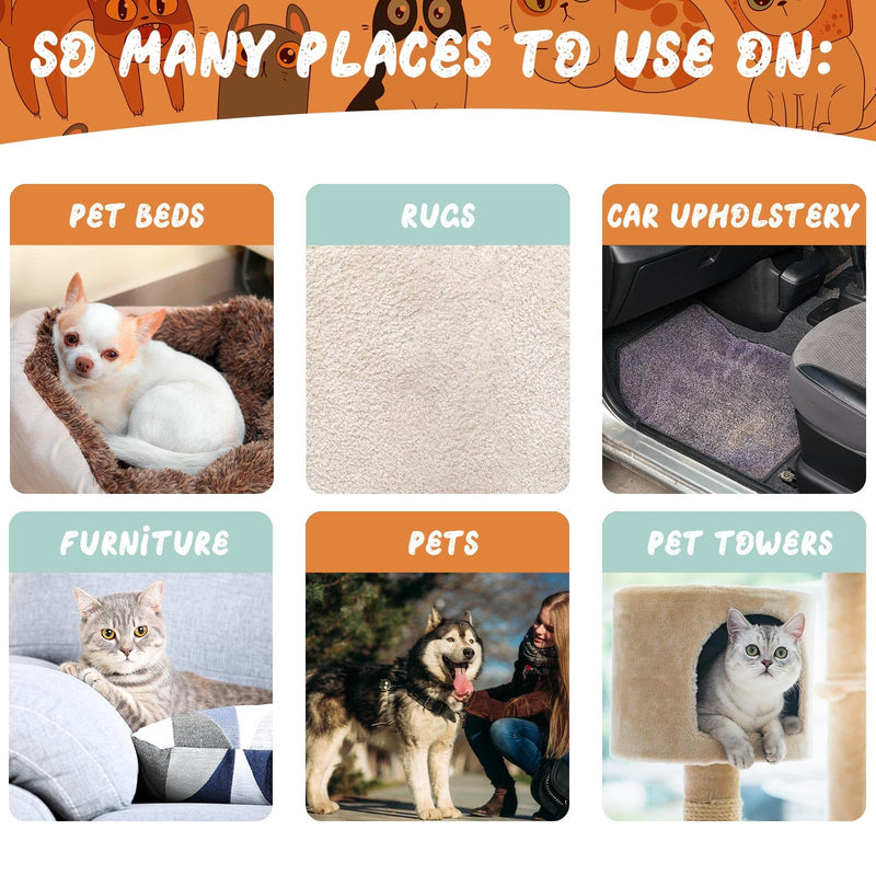 Abbylike 6 Pcs Pet Hair Remover Gray Pumice Stone Car Pet Hair Removal Tool for Bedding Carpet Couch Furniture Cleaning(5.3 x 2 x 1.4 Inch) 5.3 x 2 x 1.4 - PawsPlanet Australia