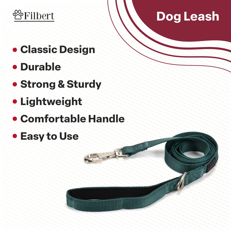 Filbert Nylon Dog Leash, Heavy Duty Leash, for Medium and Small Dogs, 3/4 inch X 4.6ft Strong and Durable, Traction Rope, Orange Neon Orange - PawsPlanet Australia